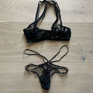 Agent Provocateur Black Lace Lingerie Set